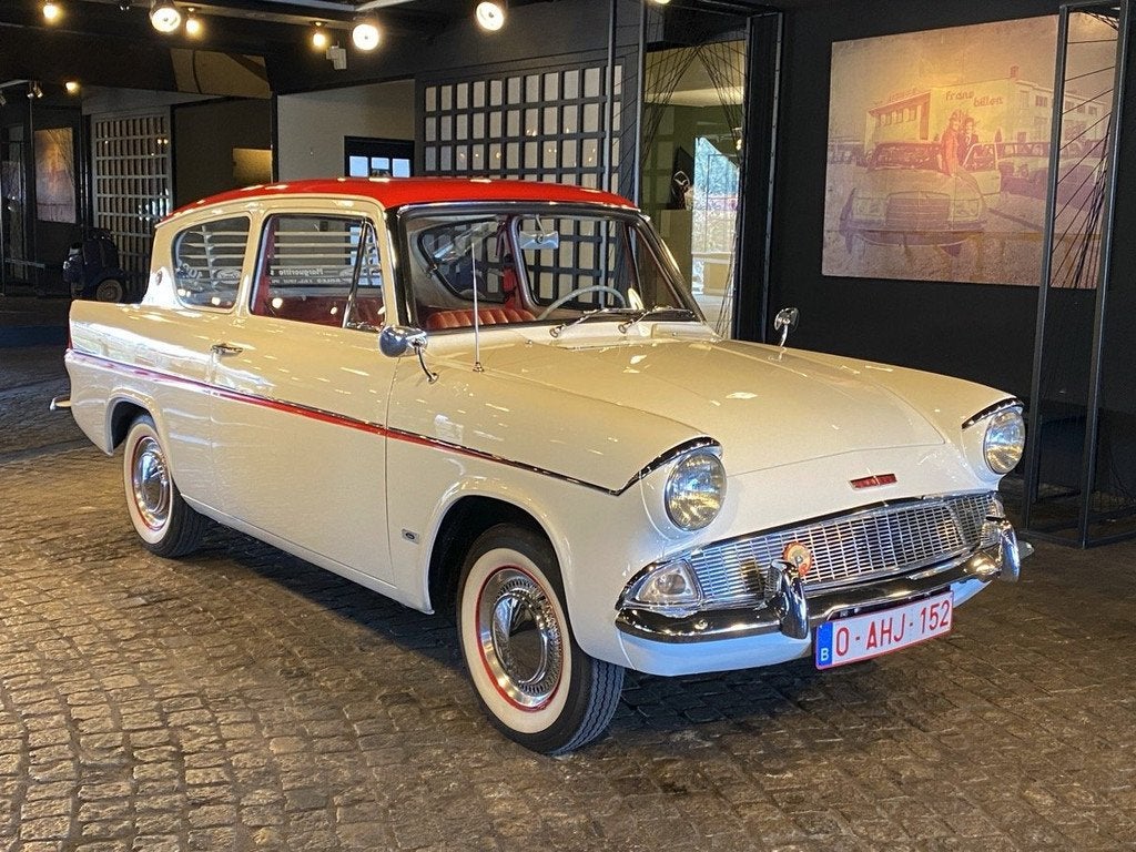 Ford Capri Anglia Sportsman xDeluxe 1.0 (bj 1962), Auto's, Oldtimers, Bedrijf, Te koop, Ford, Benzine, Coupé, Handgeschakeld, Wit