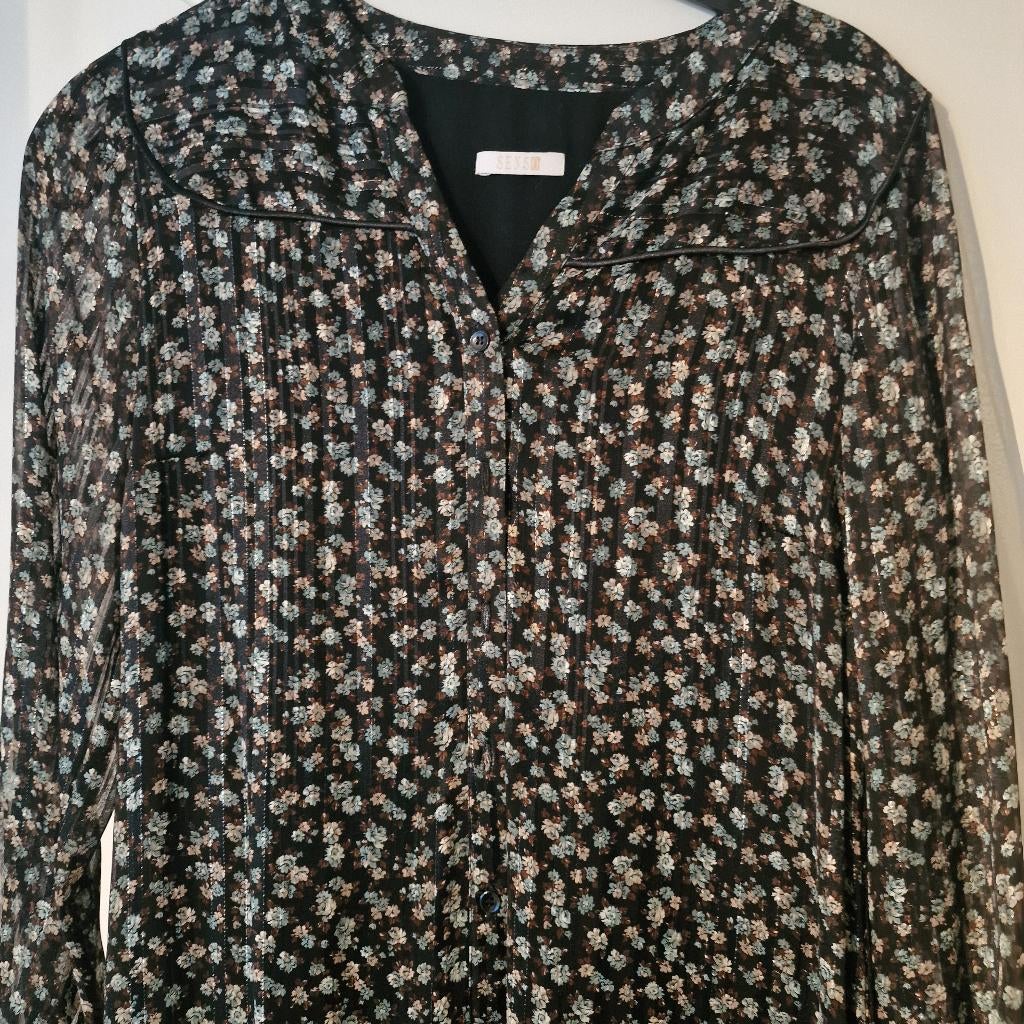 Lang gebloemd kleed Senso 36, Blauw, Senso, Nieuw, Ophalen of Verzenden