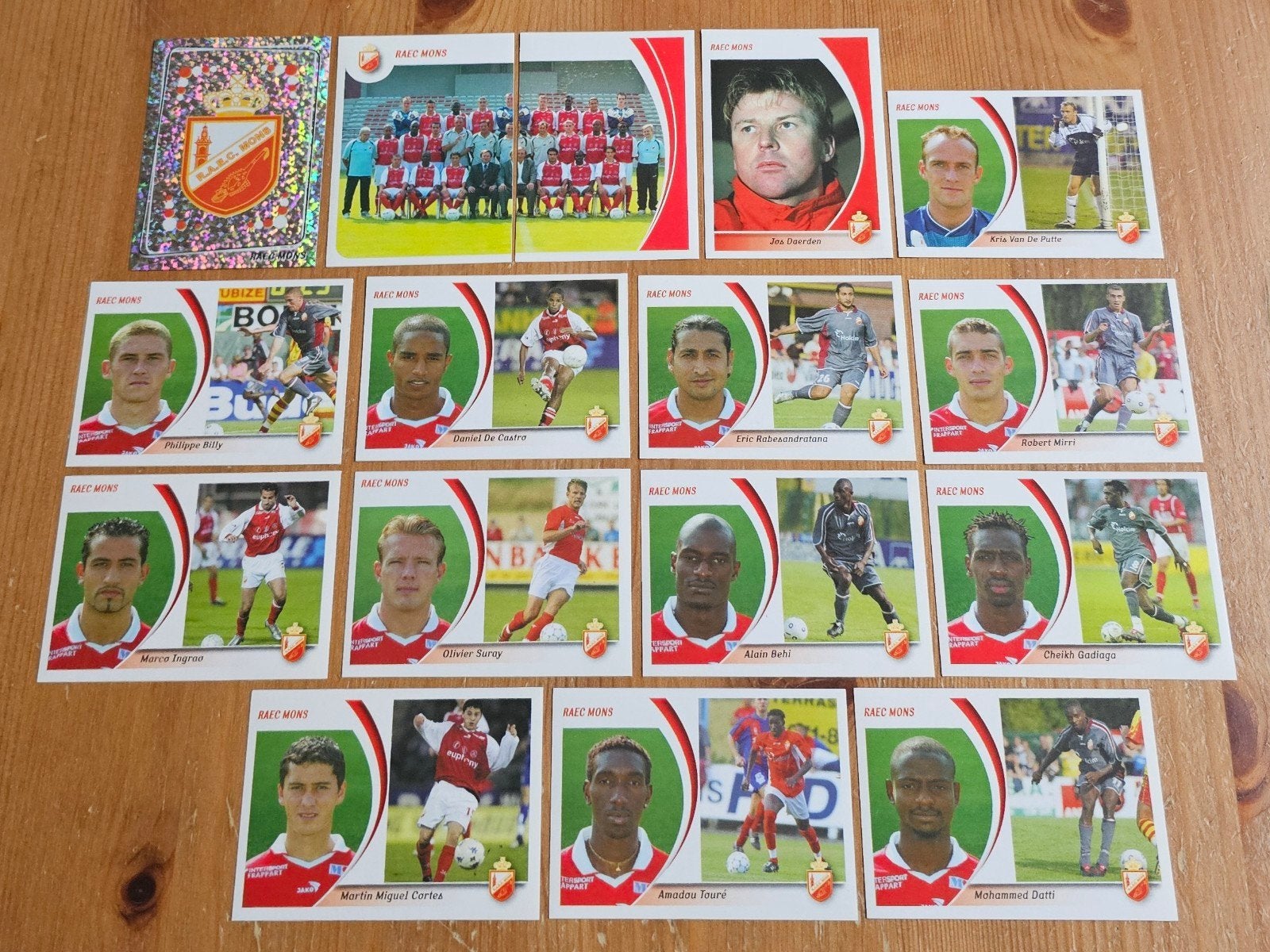 Panini Football 2005 RAEC Mons Ongebruikt Voetbal!, Ophalen of Verzenden, Zo goed als nieuw, Meerdere stickers