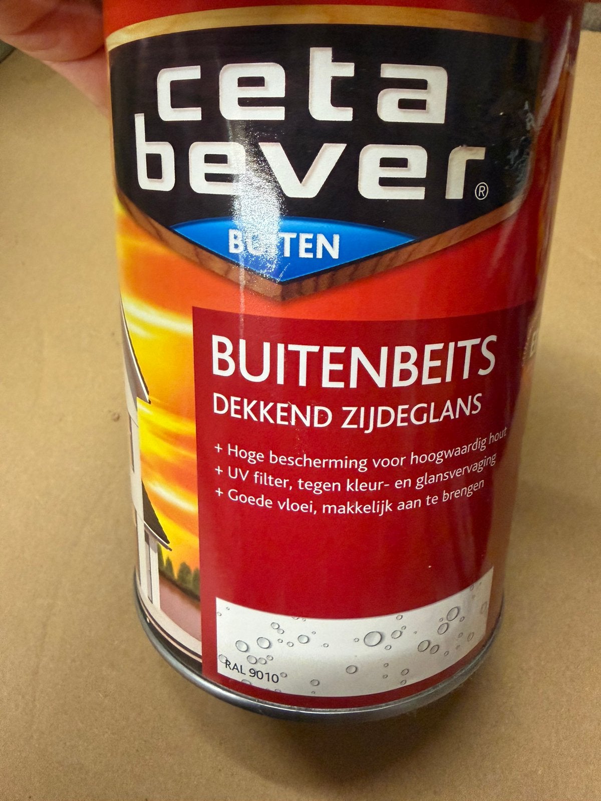 Cetabever dekkende beits ral 9010, zuiver wit 0,75l en 1,25l, Hobby en Vrije tijd, Schilderen, Ophalen of Verzenden, Nieuw