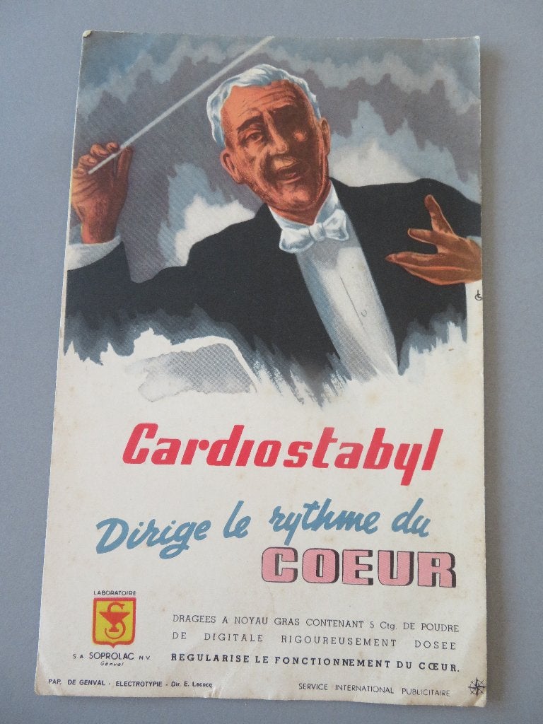 oude buvard Laboratoire Soprolac Genval Cardiostabyl Coeur, Enlèvement ou Envoi, Comme neuf, Autres types