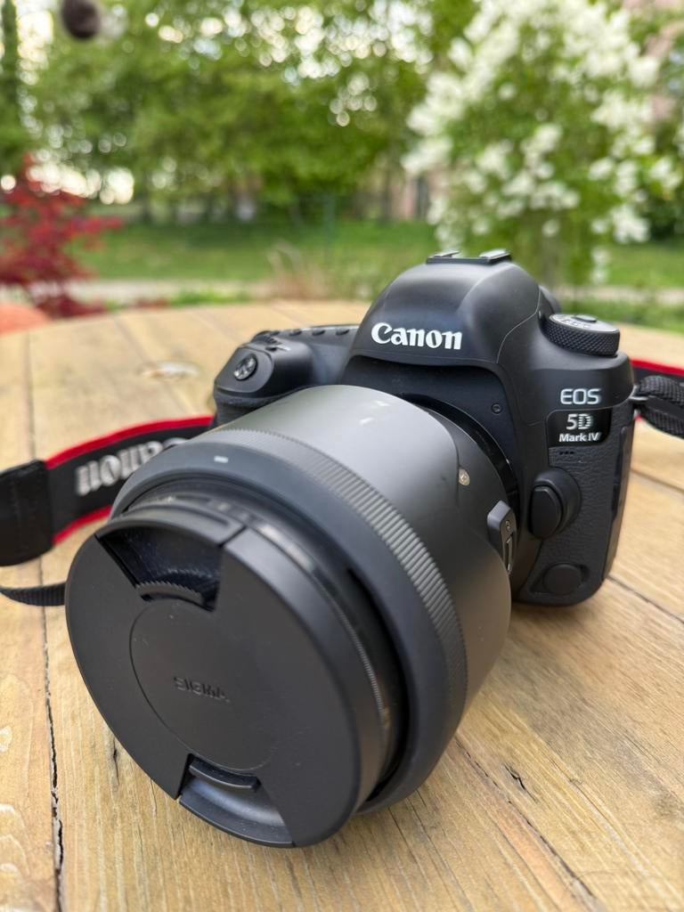 Canon EOS 5D Mk IV + Sigma Art 50 mm 1:1,4 DG ø77 + flitser, Audio, Tv en Foto, Fotocamera's Digitaal, Ophalen, Zo goed als nieuw