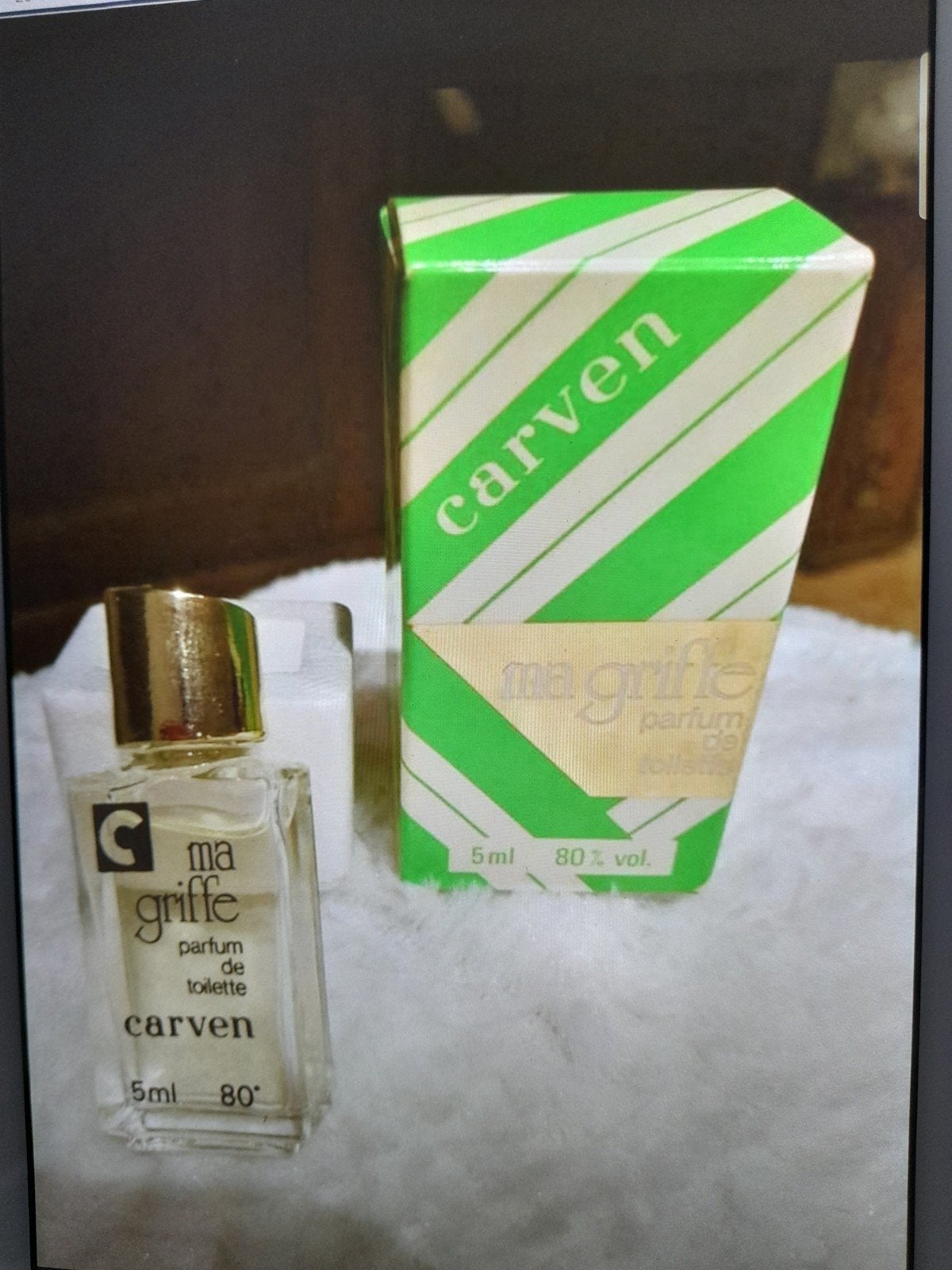 Miniature Vintage Ma griffe de Carven Parfum de toilette 5ml, Collections, Parfums, Neuf, Miniature, Plein, Enlèvement ou Envoi