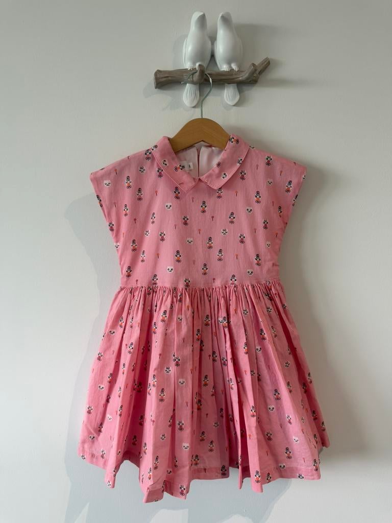 Roze Filou&Friends jurk met mannetjes maat 4jaar, Kinderen en Baby's, Kinderkleding | Maat 104, Verzenden, Zo goed als nieuw, Meisje