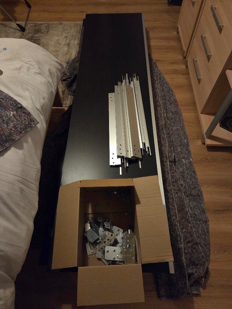 Ikea PAX kast zwart, Ophalen, Gebruikt, 100 tot 150 cm, 200 cm of meer