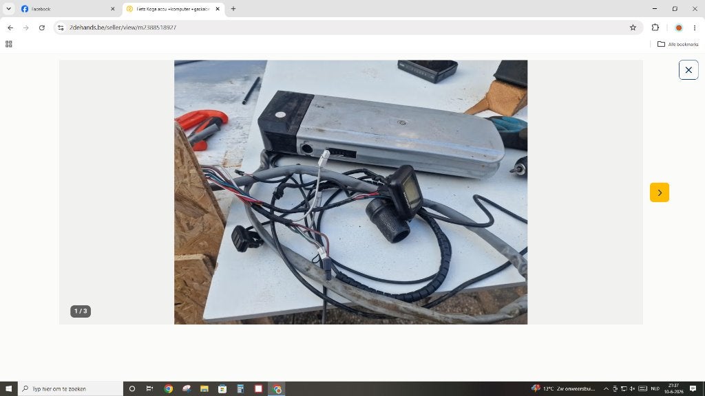 fiets Koga  Fietsaccu +display +gaskabel, Ophalen, Gebruikt, Overige merken