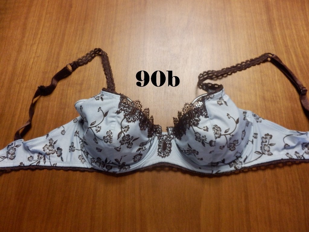 (136)- soutien gorge femme t.90b bleu brun, Ophalen of Verzenden, Blauw, BH