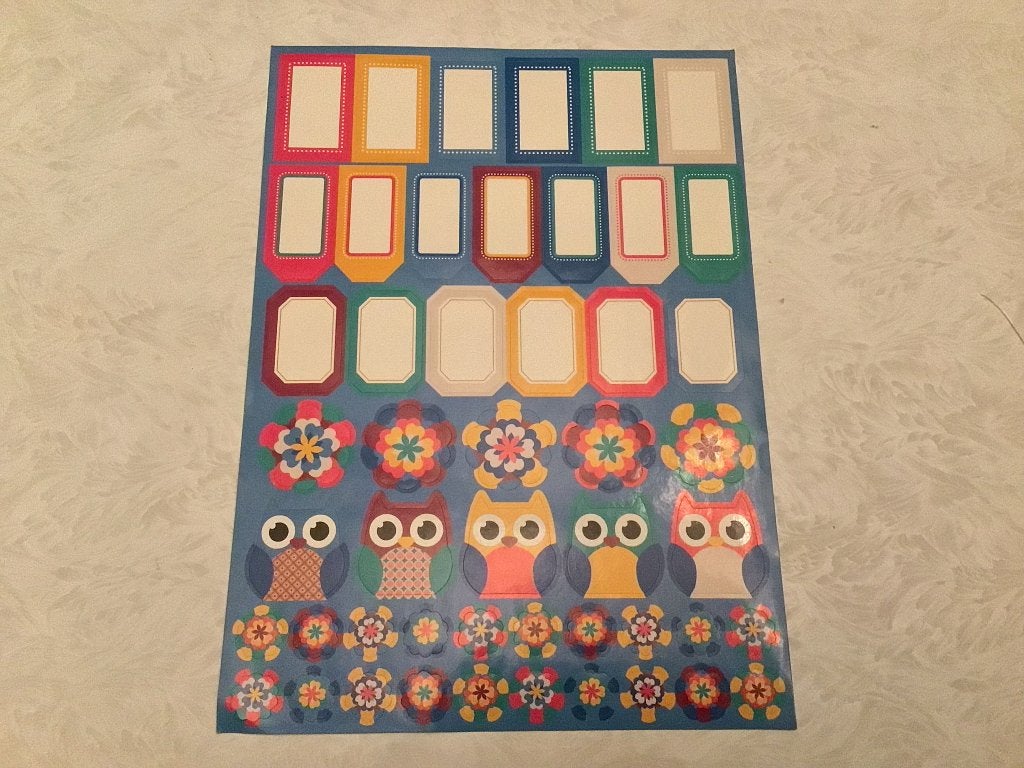 A4 vel met kleine stickers allerlei, Ophalen of Verzenden, Nieuw