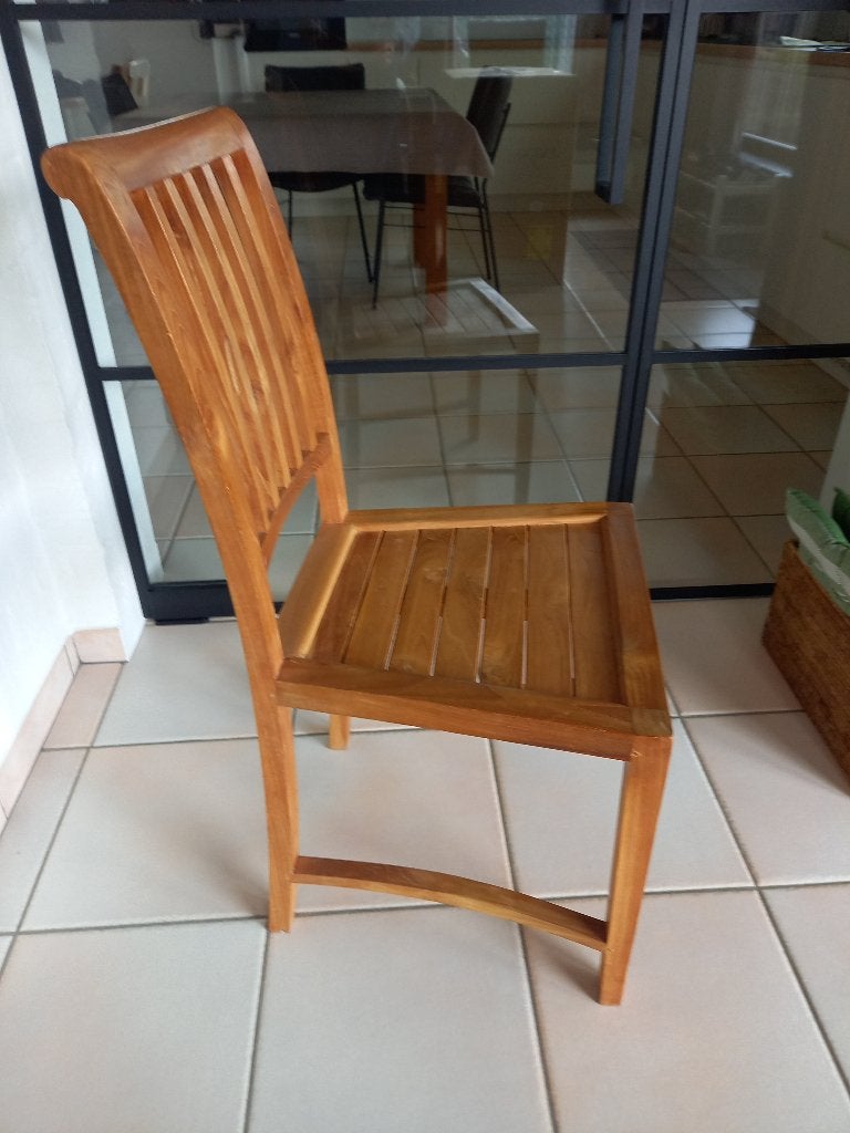 houten stoel, Comme neuf, Brun, Enlèvement, Teak