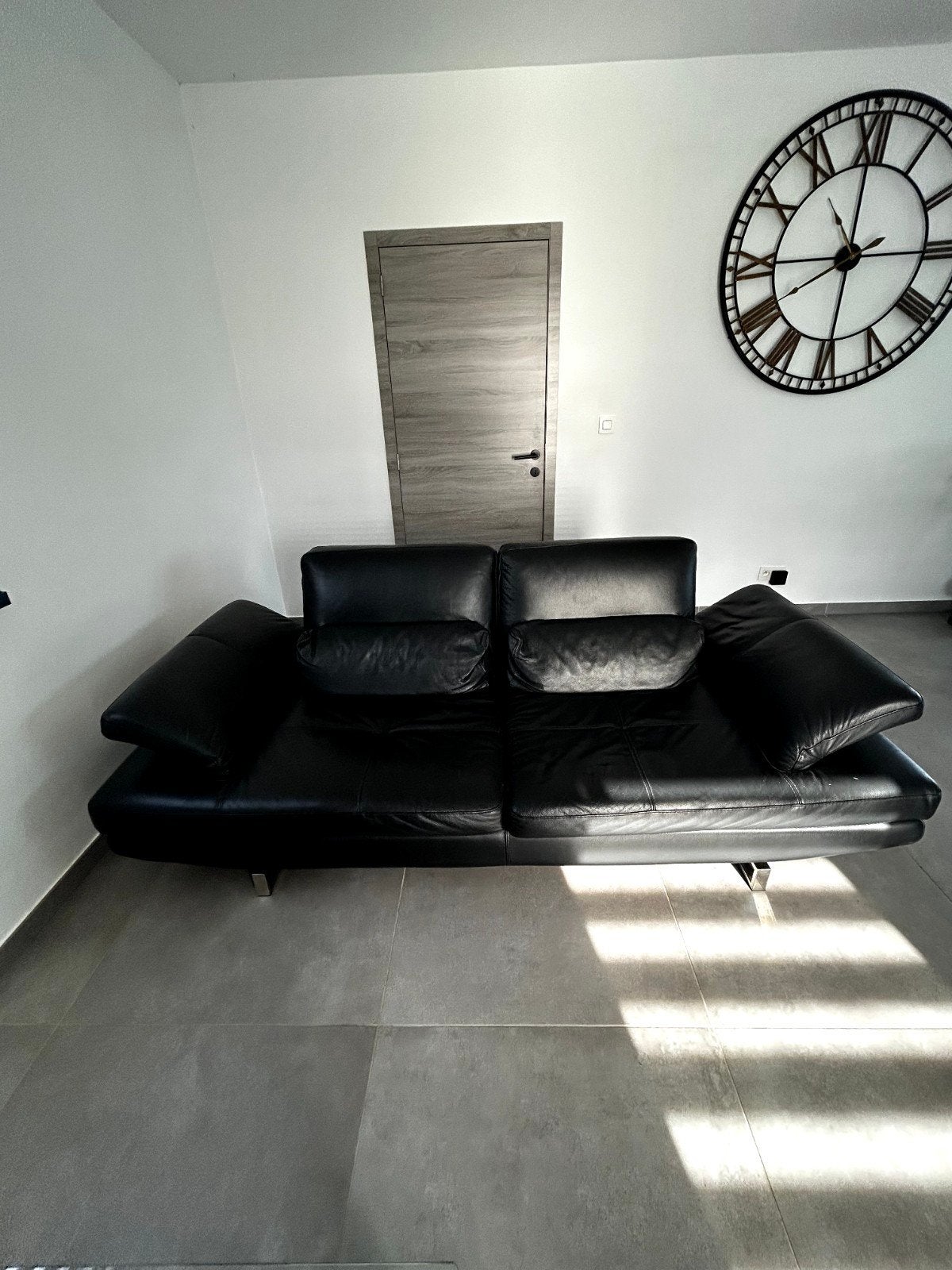fauteuil véritable cuir, Enlèvement, Utilisé, Trois personnes, Cuir