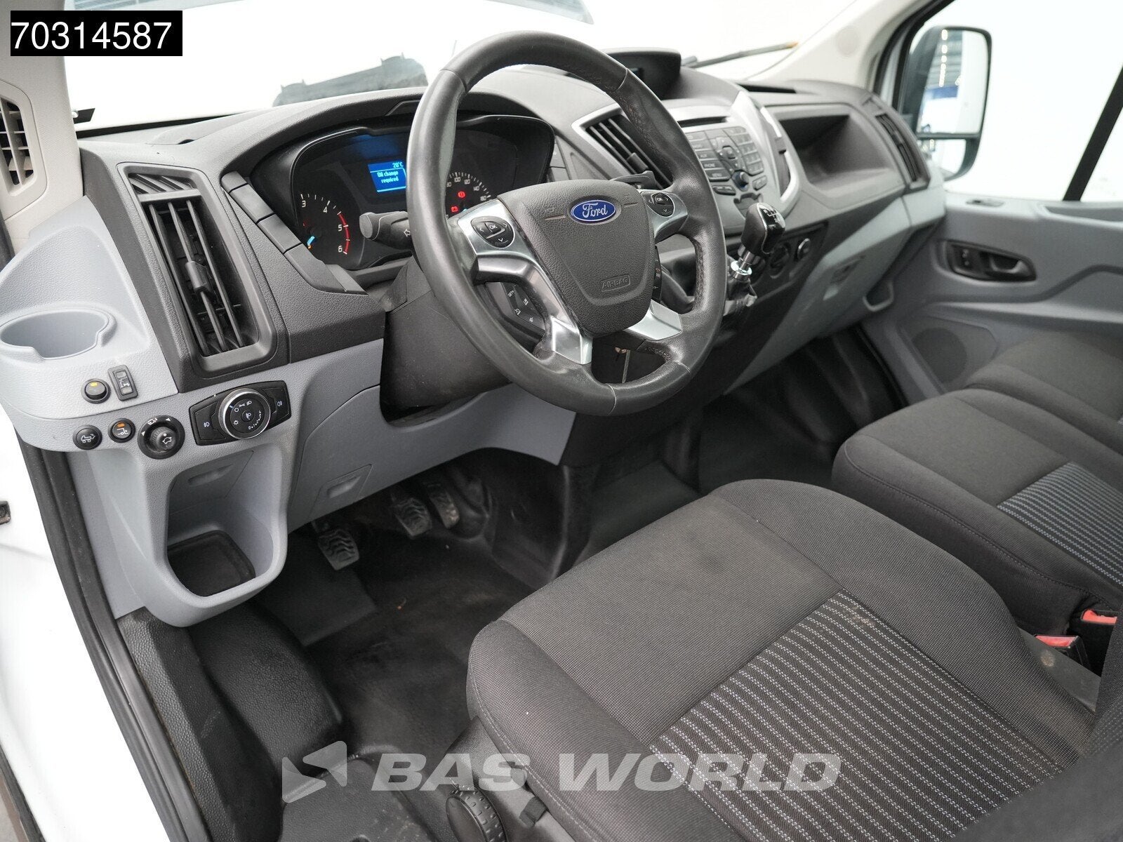 Ford Transit 155PK Kraanwagen HIAB 008T ENGINE PROBLEM Laadk, Auto's, Euro 5, 4 cilinders, Wit, 155 pk