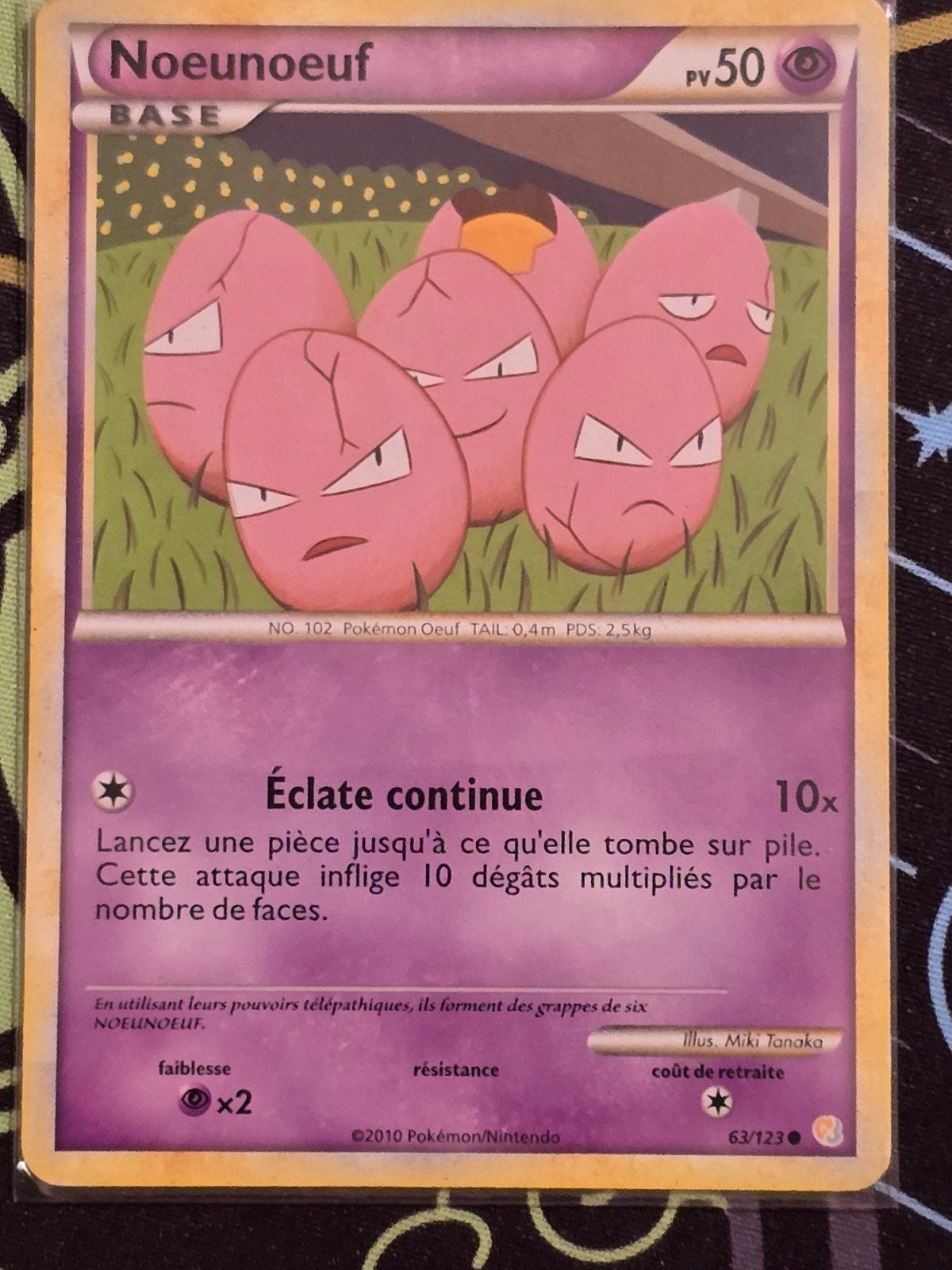 Noeunoeuf (Exeggcute), Ophalen, Gebruikt, Losse kaart, Foil
