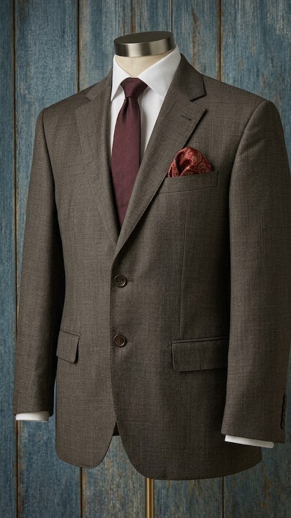 Blazer en laine Benvenuto taille 46, Enlèvement ou Envoi, Benvenuto, Comme neuf, Brun