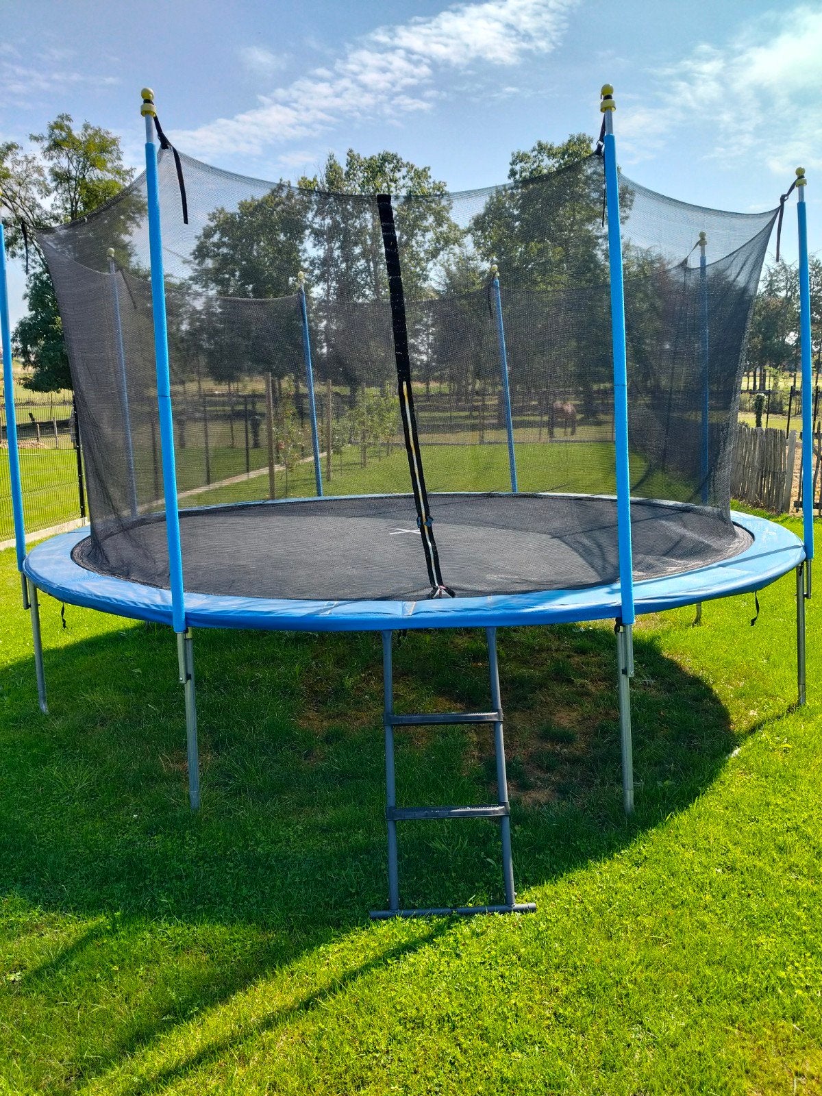 Trampoline 400cm met veiligheidsnet en ladder, Kinderen en Baby's, Ophalen, Gebruikt
