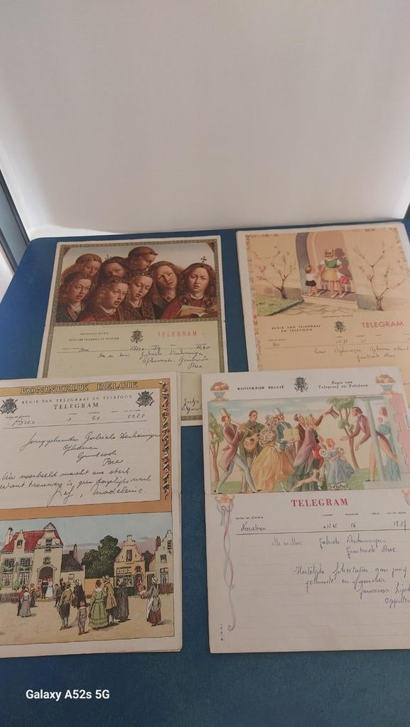 Cartes de vœux historiques de Telegram., Divers, Cartes de voeux, Utilisé, Enlèvement ou Envoi