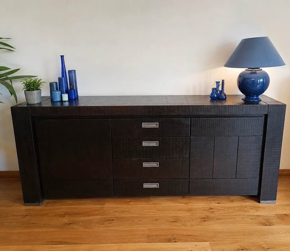 Buffet en bois de manguier massif, Maison & Meubles, 200 cm ou plus, Moins de 100 cm, Comme neuf, Enlèvement