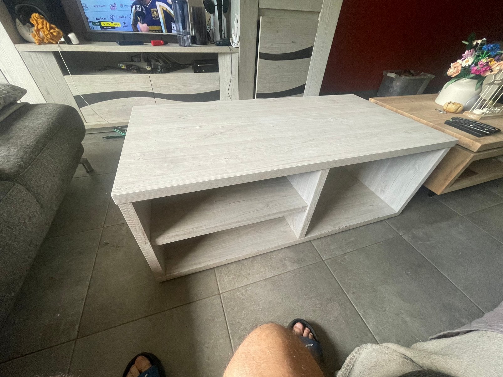 Salontafel grijs/beige, Ophalen