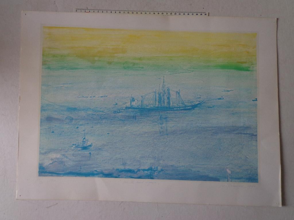 fraaie litho in kleur Wim Van Remortel "We'll meet again", Ophalen of Verzenden