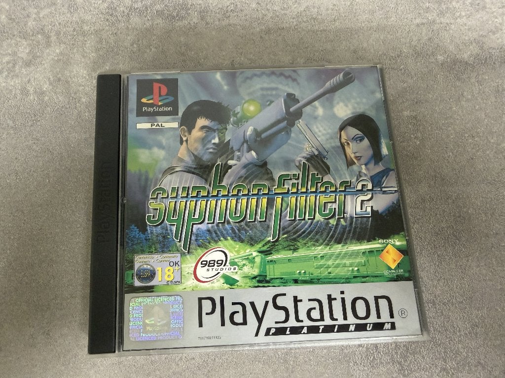 Jeu Syphon Filter 2 pour PS1 (PAL, 2 disques, Platinum), 1 joueur, Aventure et Action, À partir de 16 ans, Utilisé