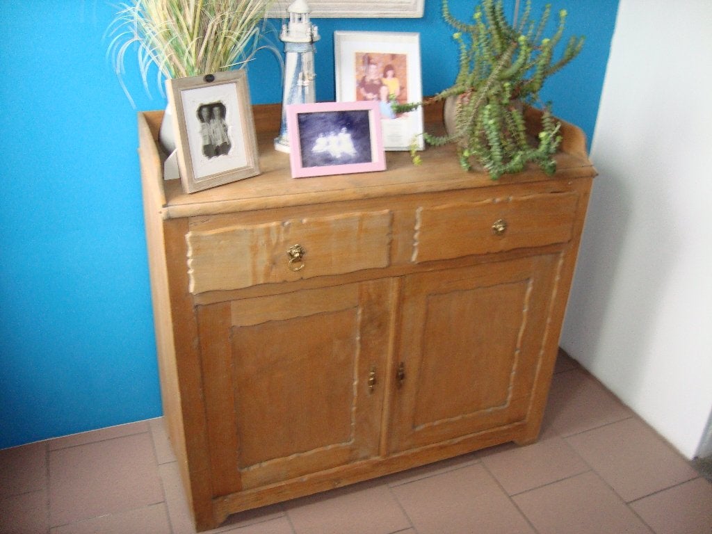 Buffet en pin massif, Maison & Meubles, Avec tablette(s), Moins de 100 cm, 100 à 150 cm, Enlèvement