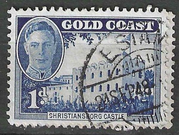 Gold Coast 1948 - Yvert 129 - Christiansborg - 1 p. (ST), Verzenden, Gestempeld