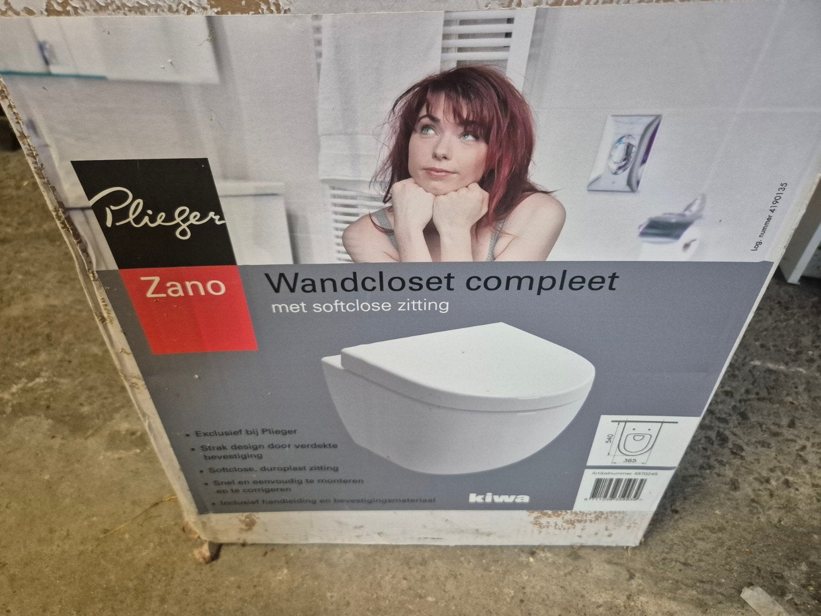 Wc Plieger Zano met deksel, Ophalen, Nieuw, Overige typen