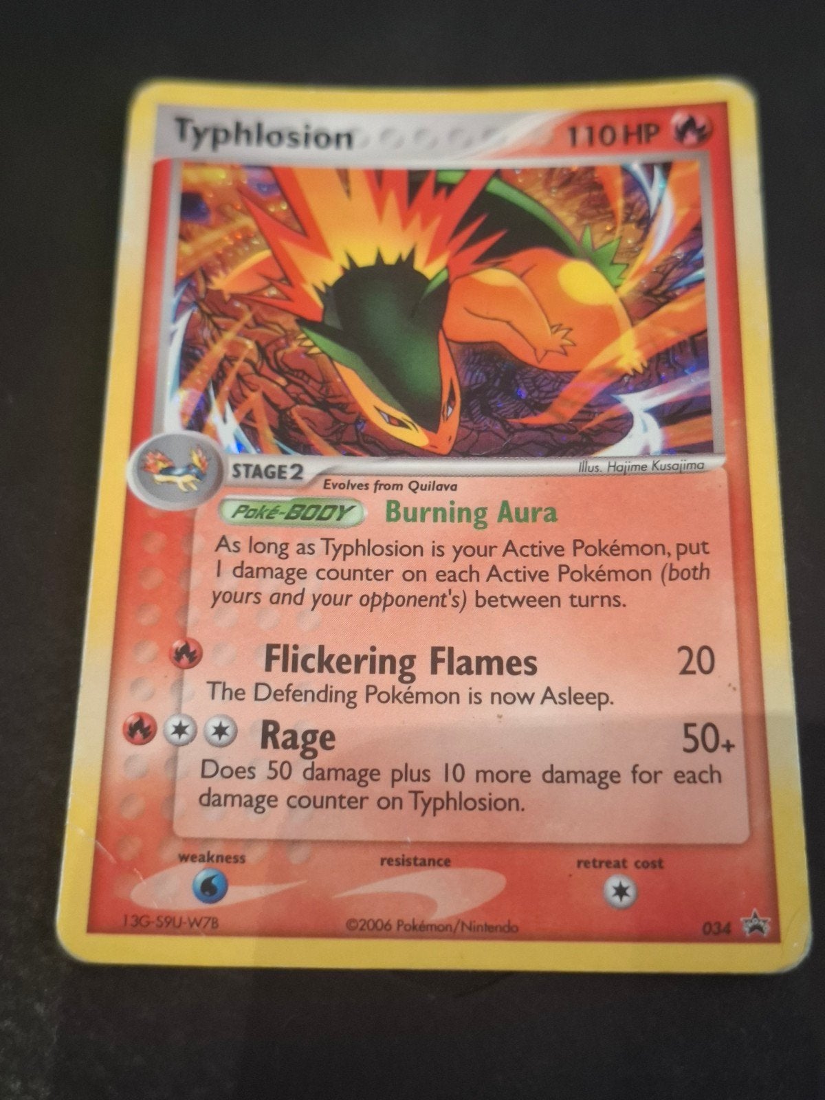 Pokémon Typhlosion 034 Promo Holo (2006) – Played / Vintage, Ophalen of Verzenden