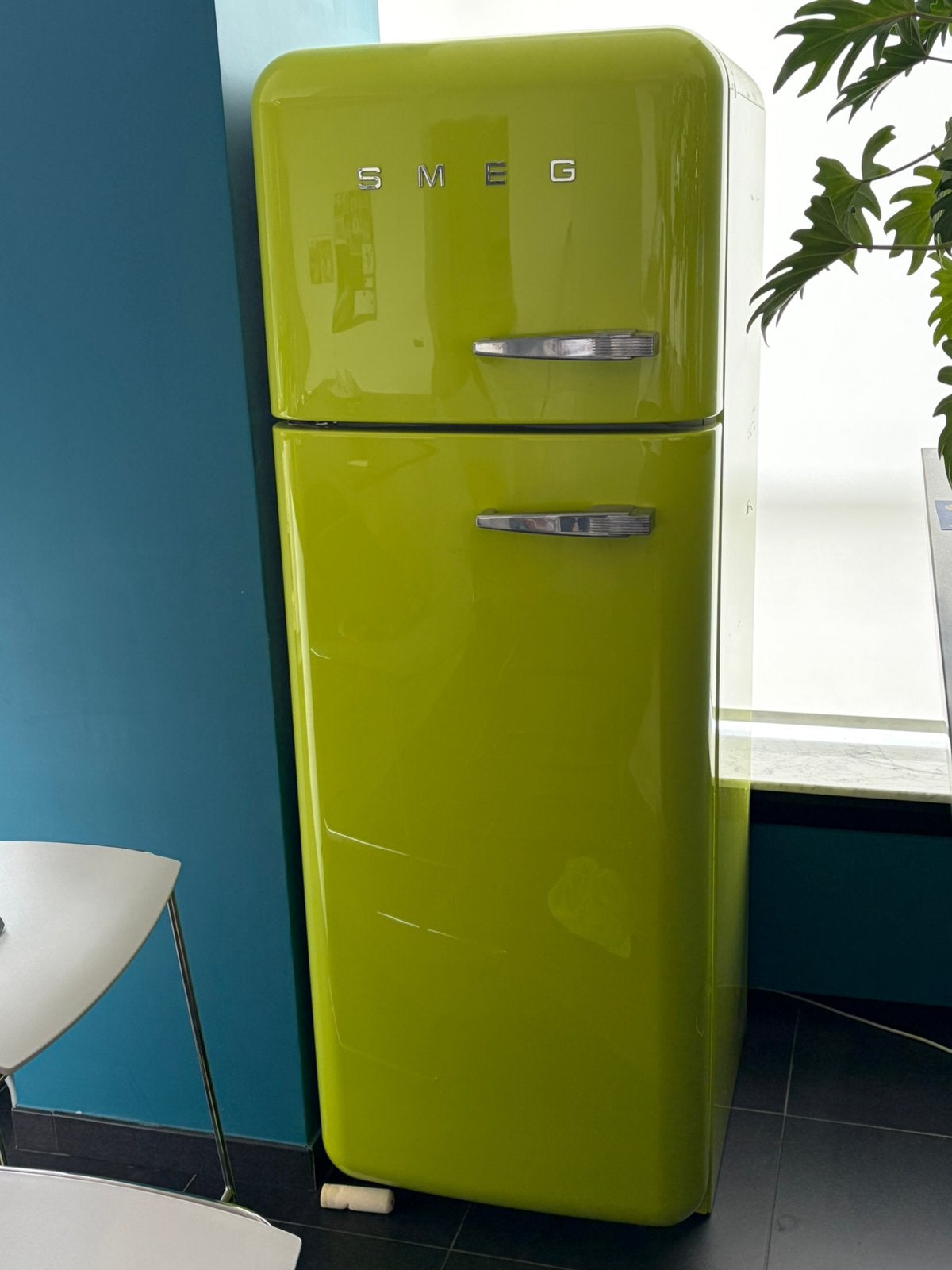 Prachtige SMEG FAB30 Koelkast – Limegroen (Jaren '50 Design), Elektronische apparatuur, Koelkasten en IJskasten, Ophalen, Zo goed als nieuw