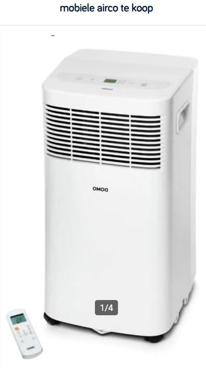 mobiele airco, Ophalen, Koelen en Ontvochtigen, Minder dan 60 m³, Energieklasse A of zuiniger