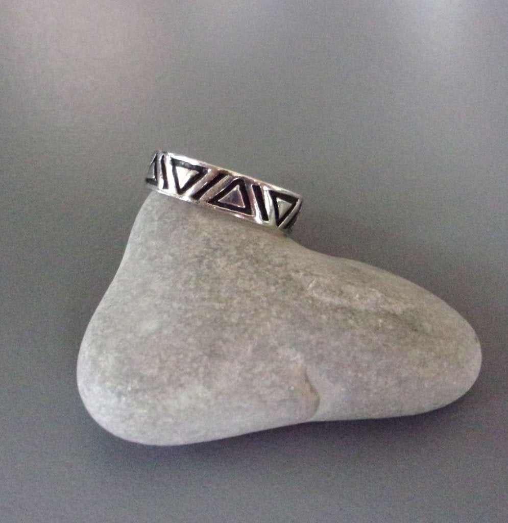 Vintage Navajo sterling zilveren ring voor dames of heren, Ophalen of Verzenden, Zo goed als nieuw, Dame of Heer, Zilver