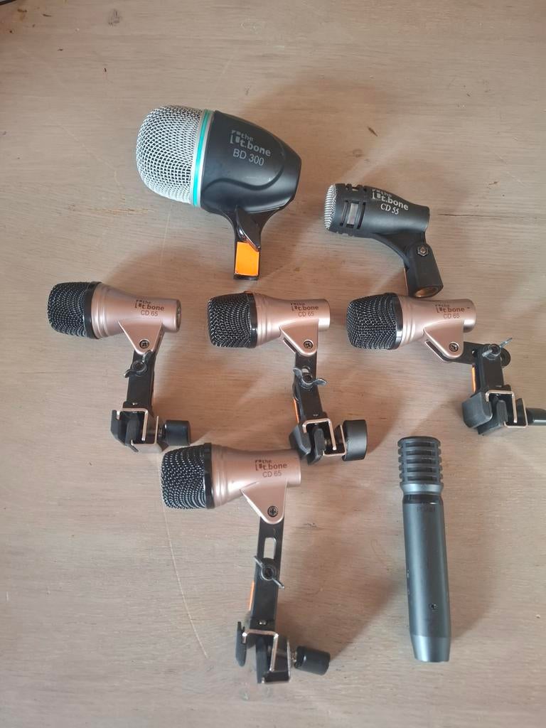 Drummicrofoonset t.bone DC1500 + Behringer B-5, Muziek en Instrumenten, Microfoons, Ophalen of Verzenden