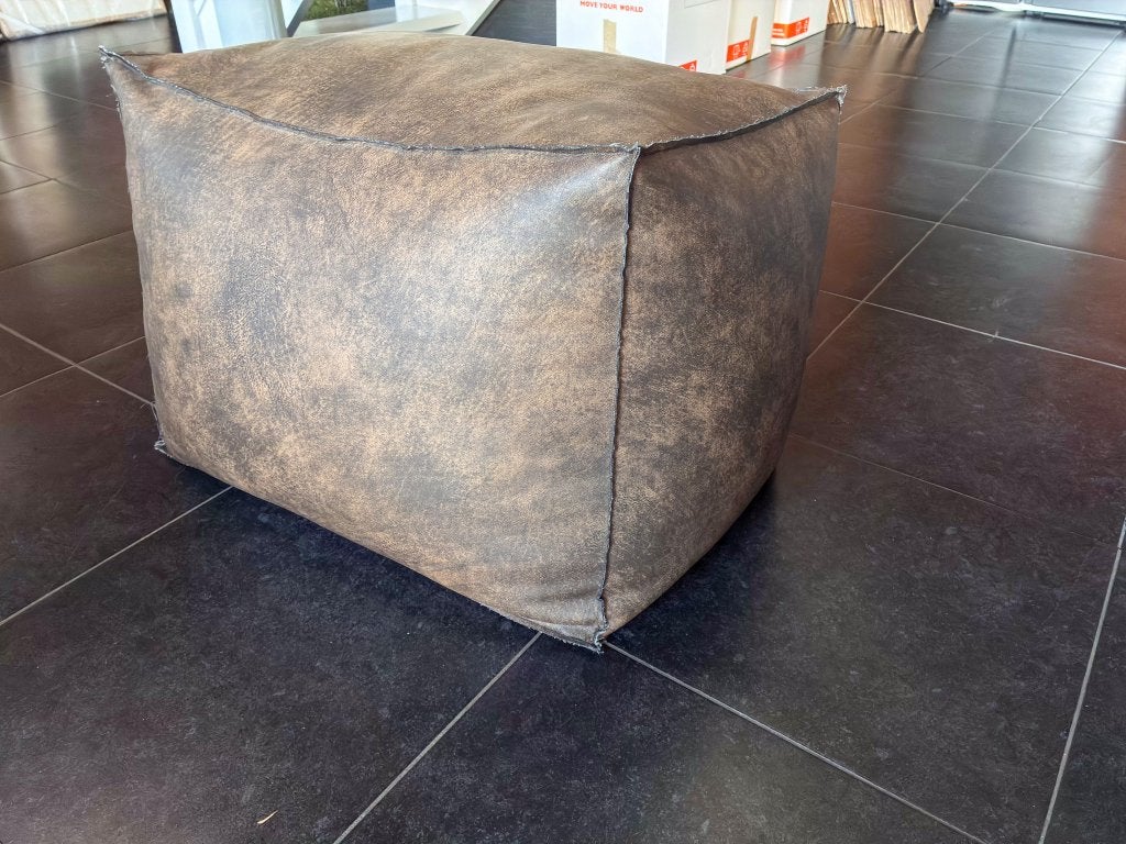 pouf en skaï marron, Enlèvement, Neuf, Rectangulaire