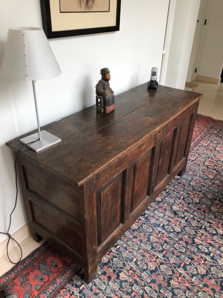 houten (speelgoed)kist, Ophalen