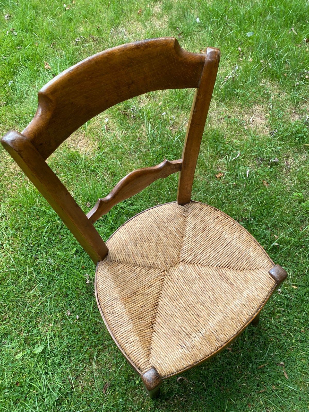 Chaise en bois de chêne avec passepoil, Enlèvement