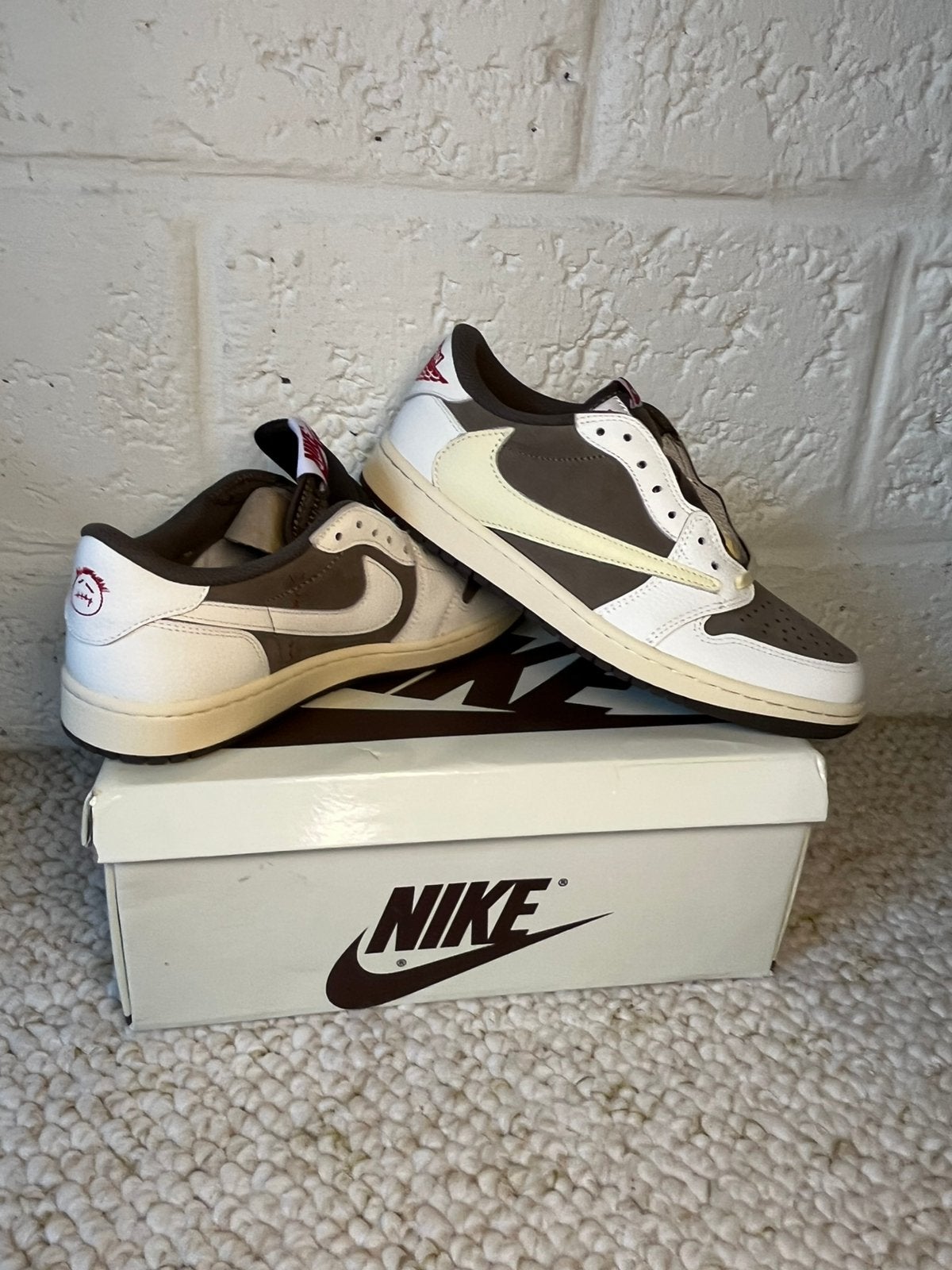Travis Scott X Jordan 1 OG SP, Neuf, Enlèvement ou Envoi, Blanc, Baskets