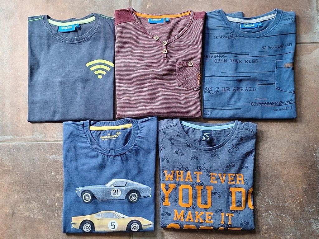 Pakket bestaande uit 5 longsleeves voor jongen maat 152, Gebruikt, Ophalen of Verzenden, Someone, Shirt of Longsleeve