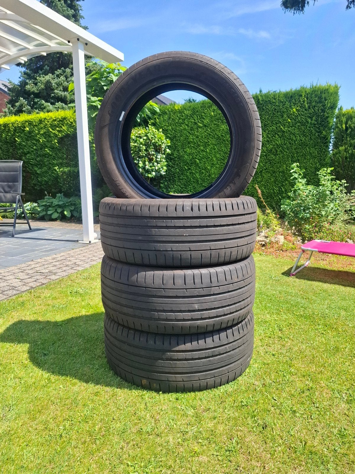 4 stuks GOODYEAR EAGLE F1 285/45 R20 suv autobanden, Ophalen, Band(en)