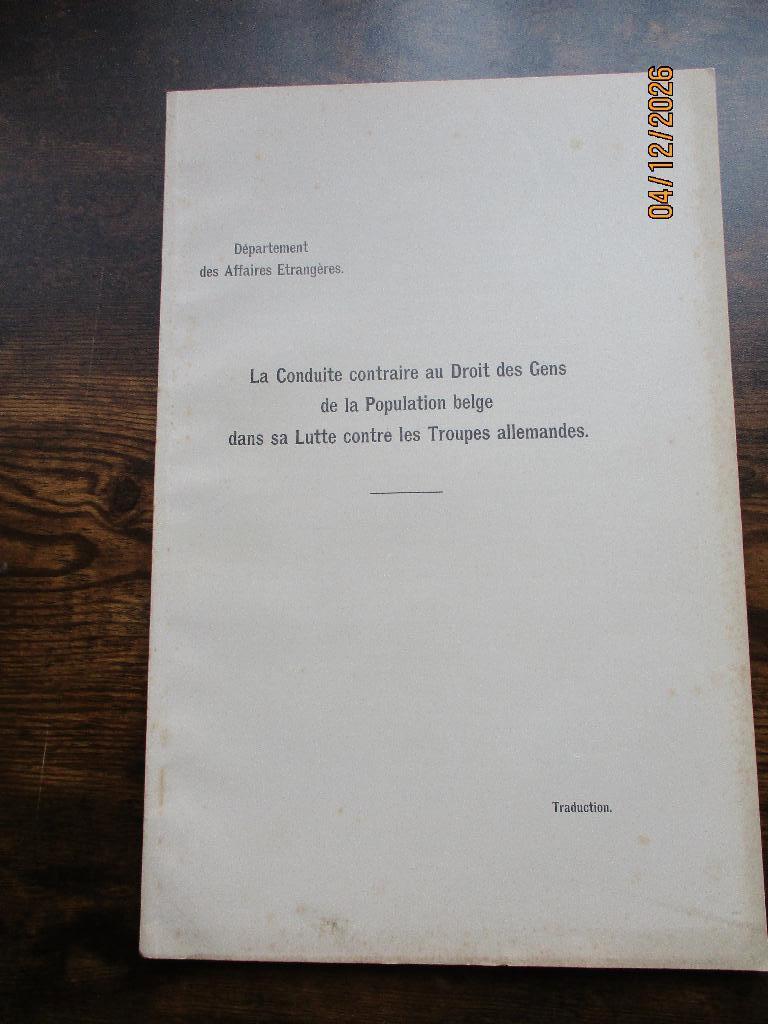 Duitse verantwoording misdaden 1914. Berlijn 1915, Verzamelen, Verzenden