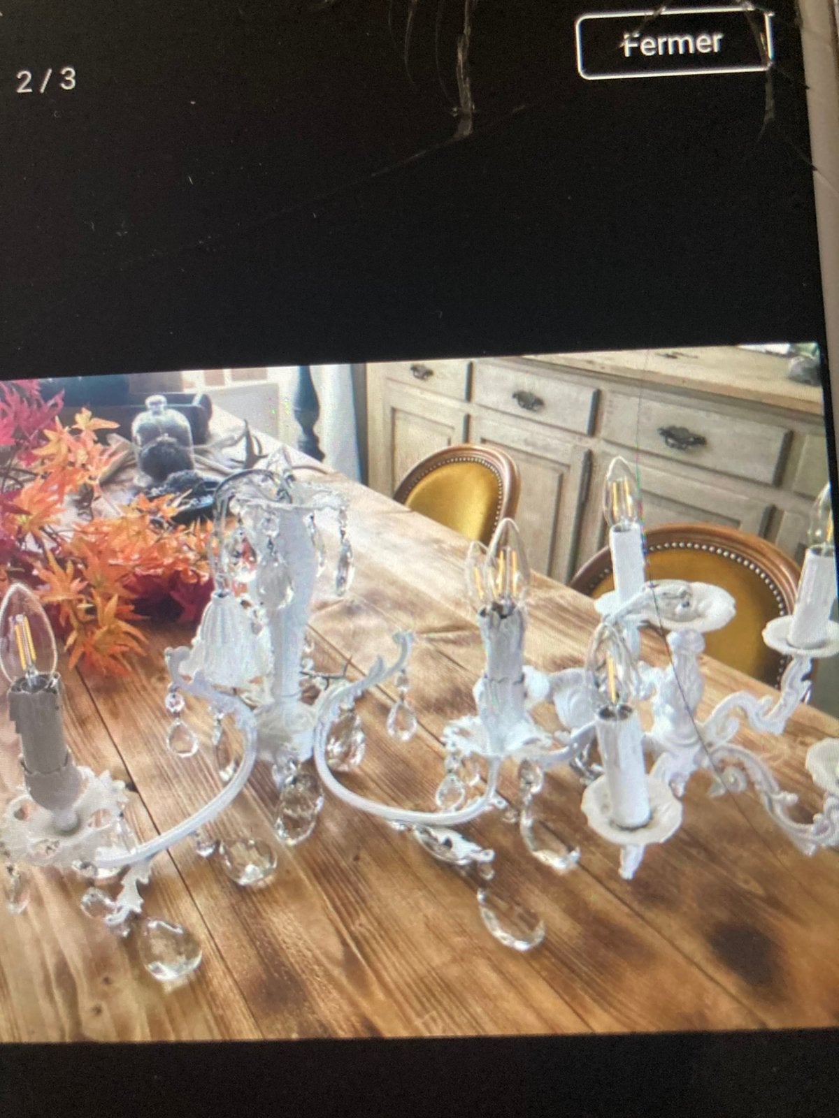 Je vebds Deux lustre changement de décoration, Ancien, Enlèvement ou Envoi, Utilisé, Autres matériaux