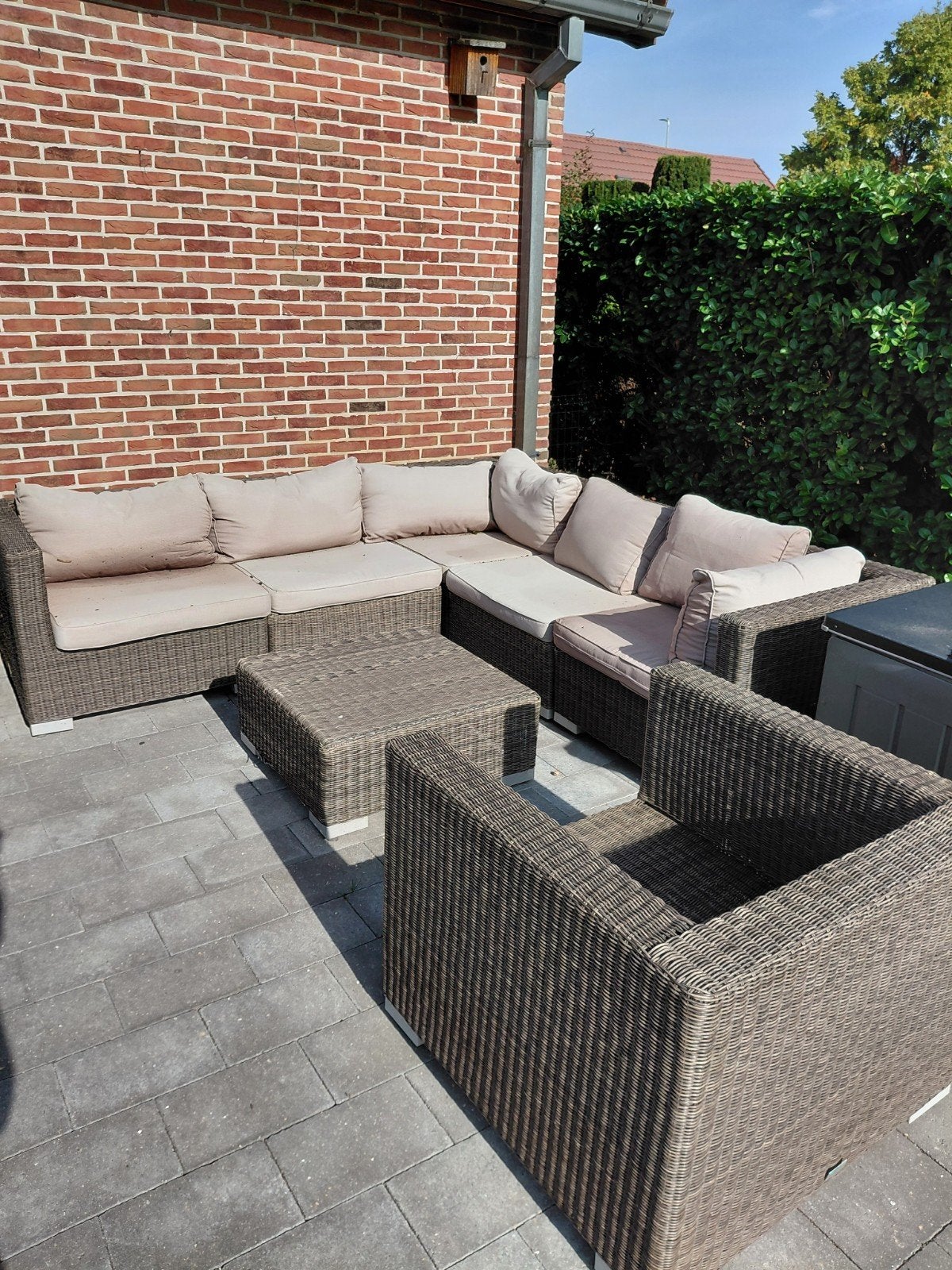 Loungeset, Tuin en Terras, Ophalen, Gebruikt, Rotan, Loungeset