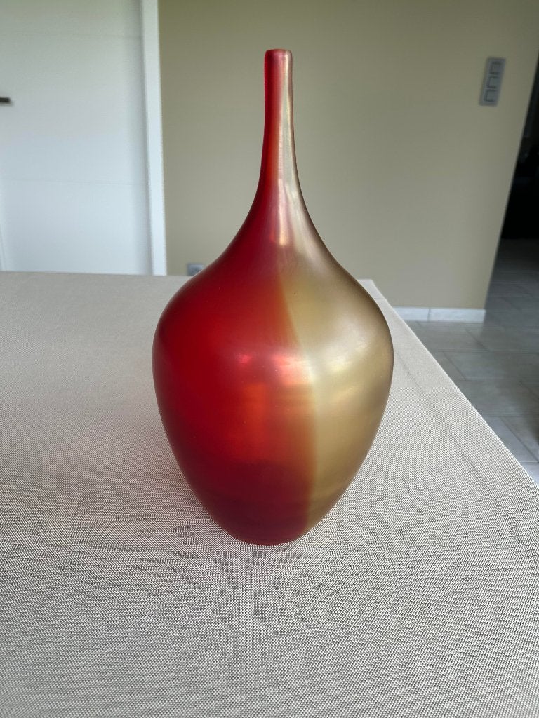 Kleurrijke decoratieve vaas, Ophalen, Minder dan 50 cm, Rood, Glas