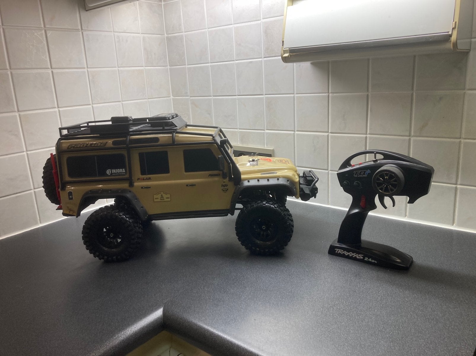 Rc 1/10 traxxas trx4 defender crawler, Hobby en Vrije tijd, Gebruikt, Auto offroad, Schaal 1:10, RTR (Ready to Run)