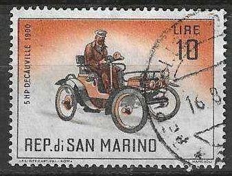 San Marino 1962 - Yvert 532 - Geschiedenis v.d. auto (ST), Postzegels en Munten, Postzegels | Europa | Overig, Verzenden, Gestempeld