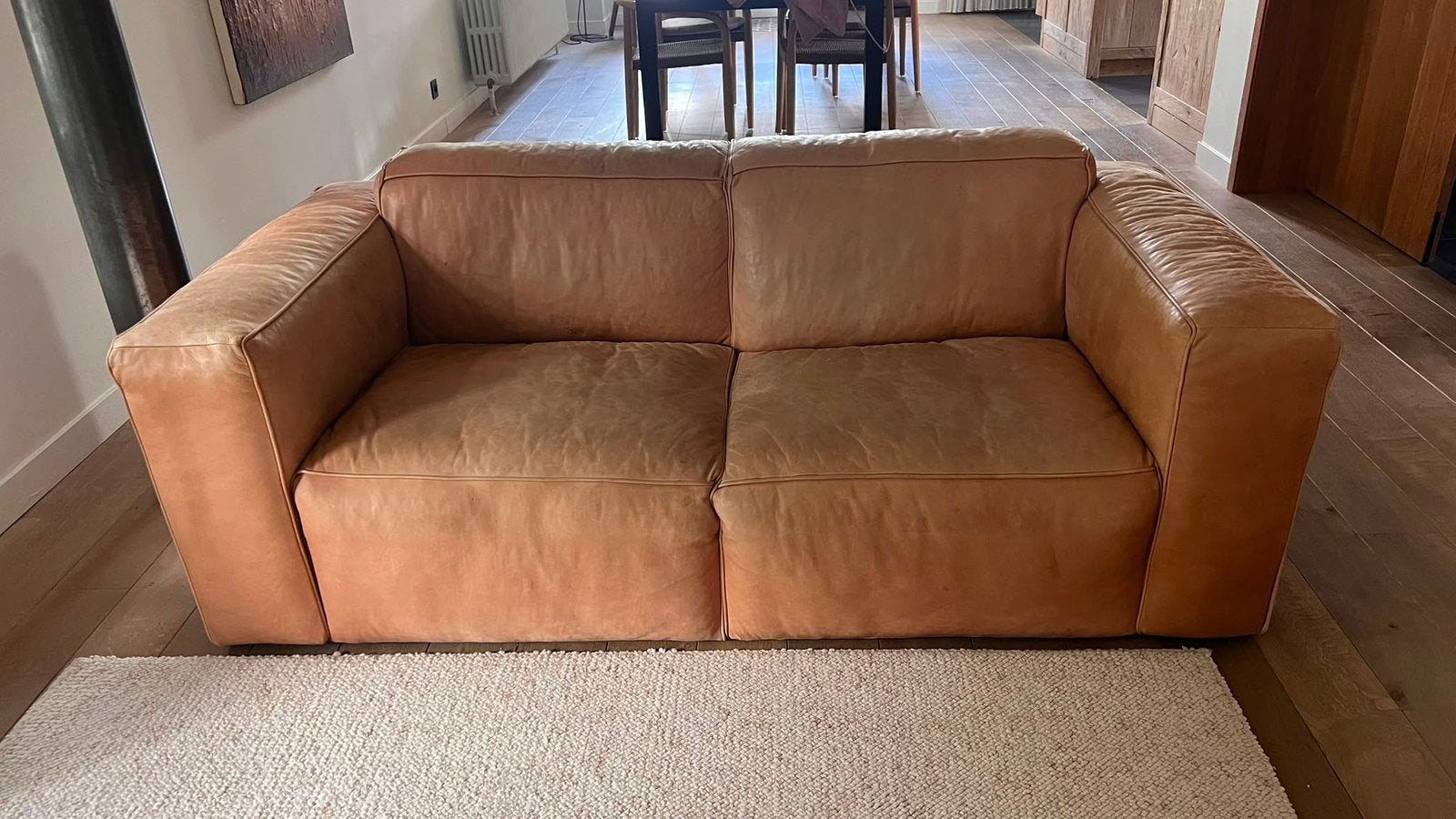 Sièges en cuir cognac à vendre, Enlèvement, Utilisé, Cuir