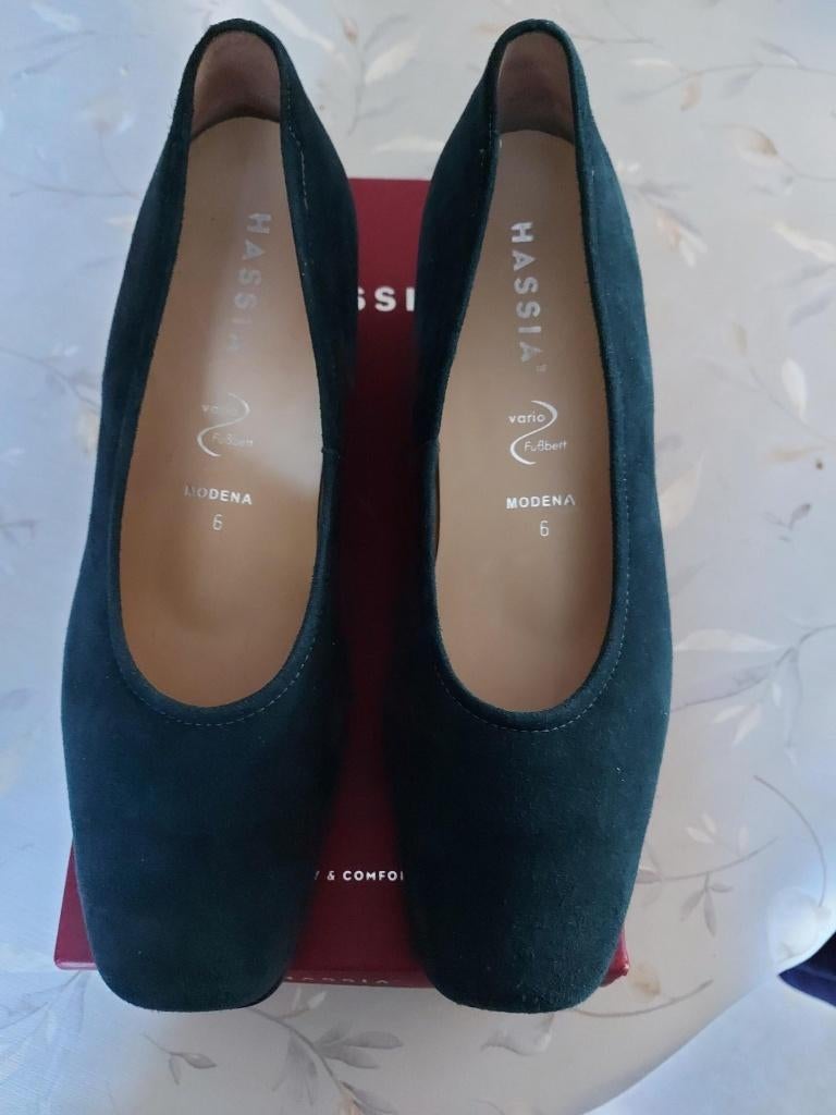 Petrolgroene schoenen, Zo goed als nieuw, Groen, Ophalen, Hassia