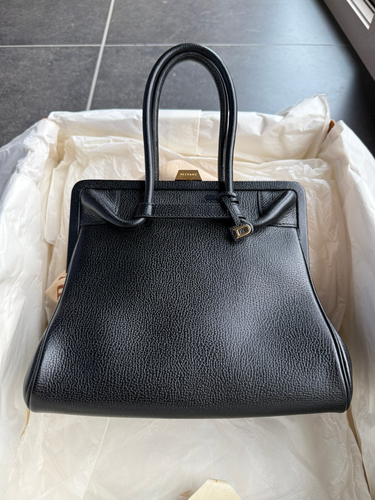 Full set: DELVAUX Frenchy Jumping Noir, Enlèvement ou Envoi, Comme neuf, Noir, Sac à main