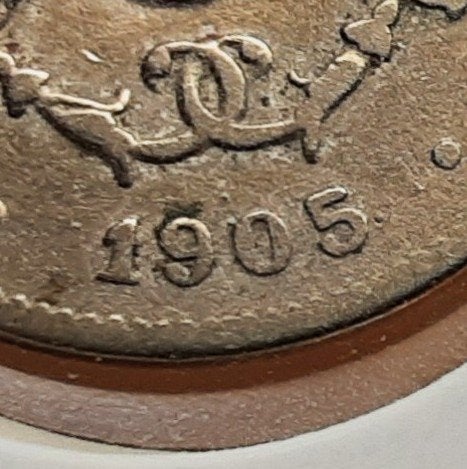 België – 5 cent – 1905-NL. (Ref 022), Ophalen of Verzenden, Metaal, Losse munt