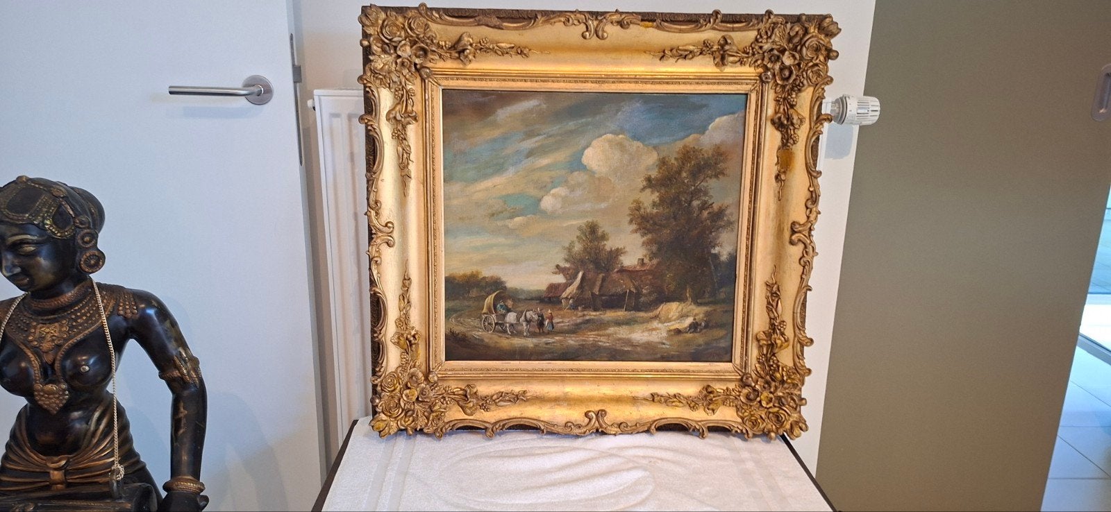 Très belle peinture d'école flamande de 1850 à 1900 en parfa, Antiquités & Art, Enlèvement ou Envoi, Toile