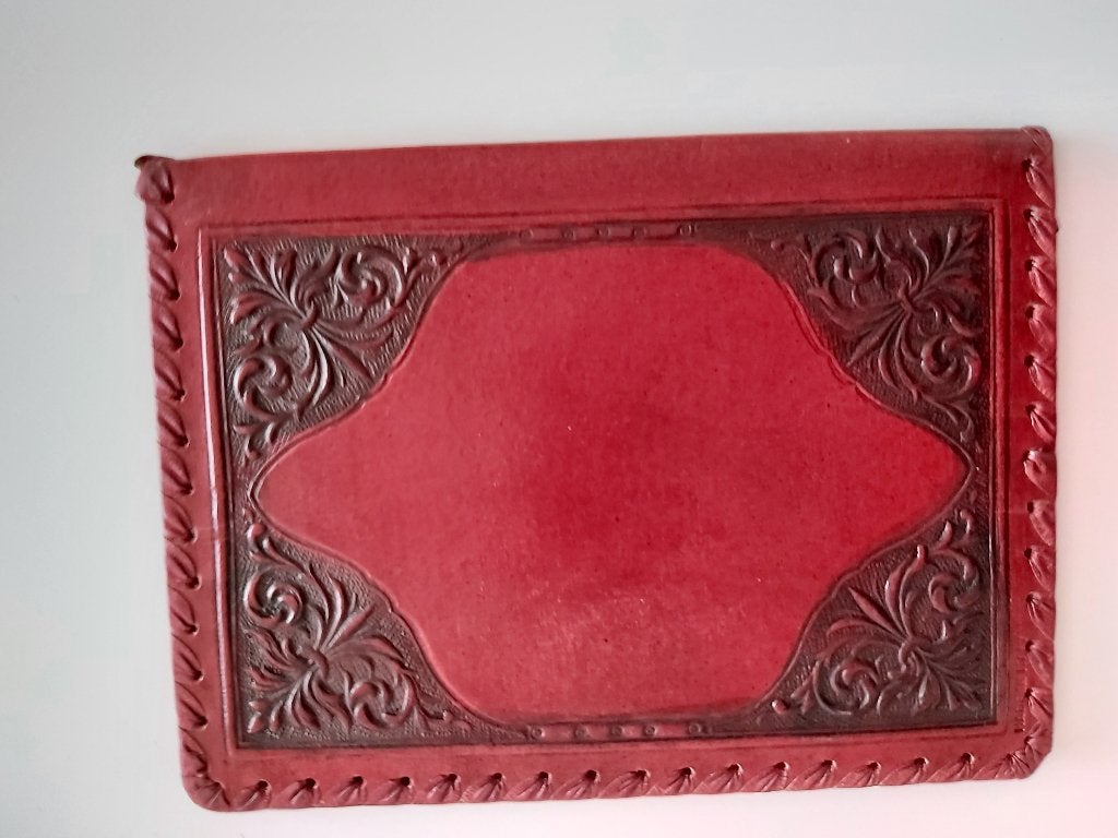 Lederen mapje, Audio, Tv en Foto, Fotoalbums en Accessoires, Ophalen, Zo goed als nieuw