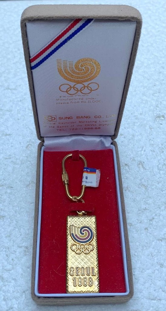 Officiële sleutelhangers OLYMPIADE Seoul 1988 Originele Doos, Ophalen of Verzenden, Zo goed als nieuw, Overige typen